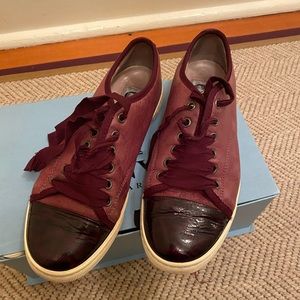 Purple Leather Lanvin Sneakers, 37